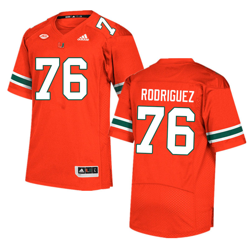 Men #76 Ryan Rodriguez Miami Hurricanes College Football Jerseys Sale-Orange